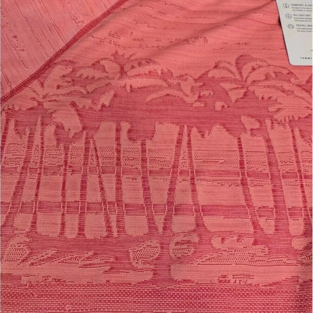 Tommy Bahama Men's Small Clarete Melon Palm Boulevard Performance Crew T-Shirt - Picture 5 of 7